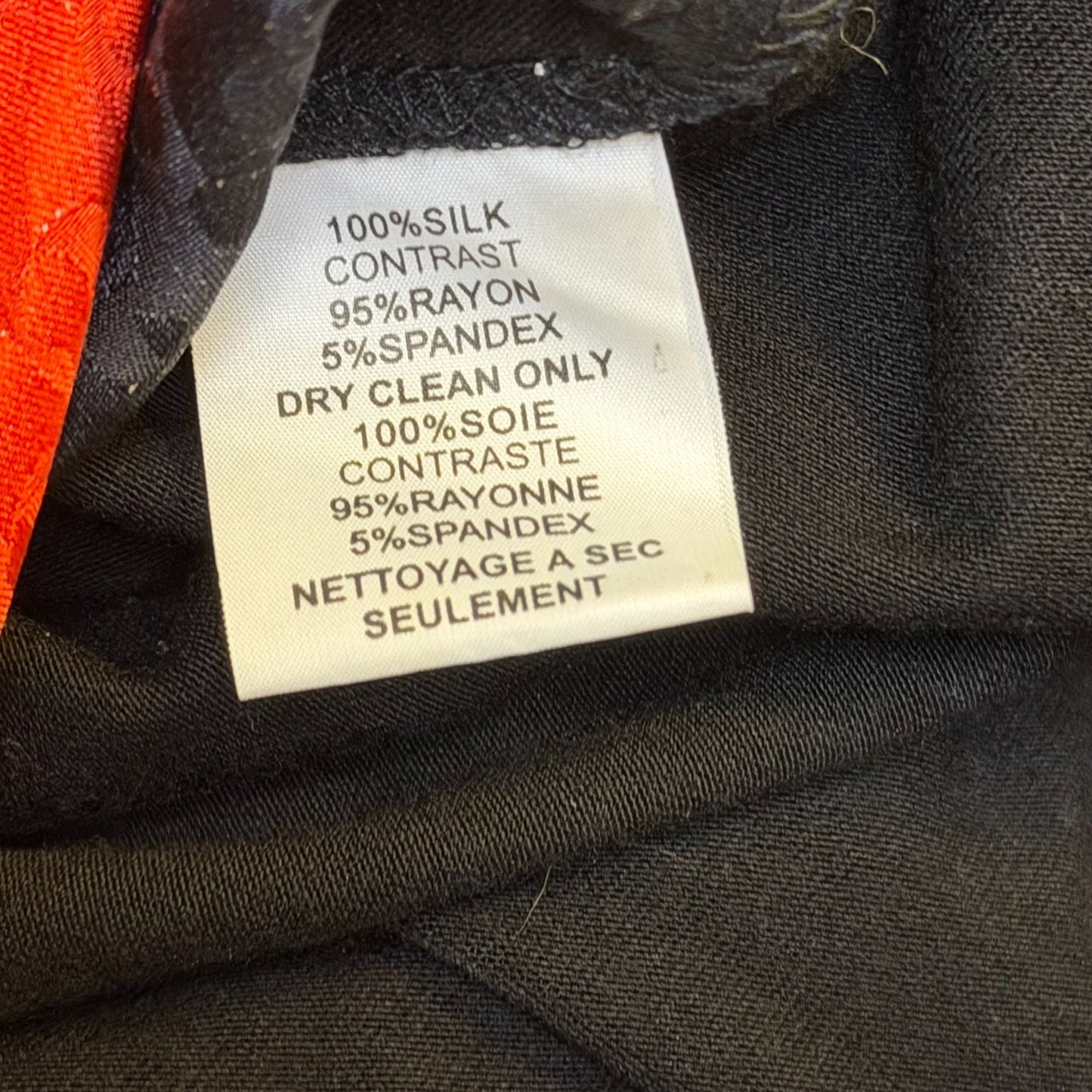 Trina Turk Silk Blend Cowl Neck Sleeveless Blouse Red & Black Floral XL