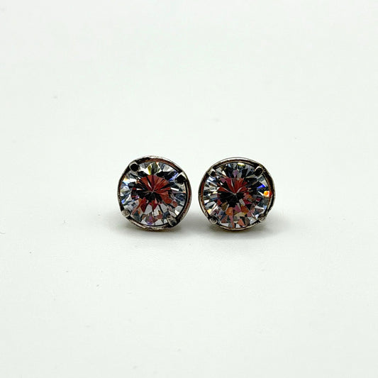 Brighton Brilliance Spectrum Crystal Post Earrings Silver-Tone