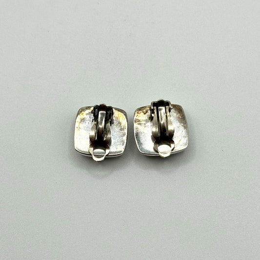 925 Sterling Silver Clip-On Earrings With Intricate Swirl Design