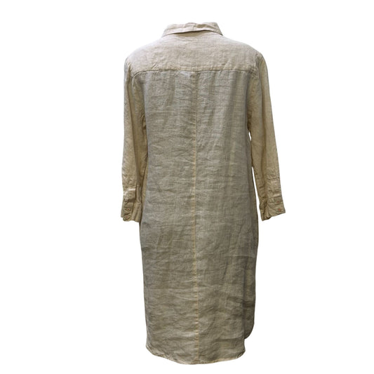 Studio 412 Linen Button-Up Dress Tan M