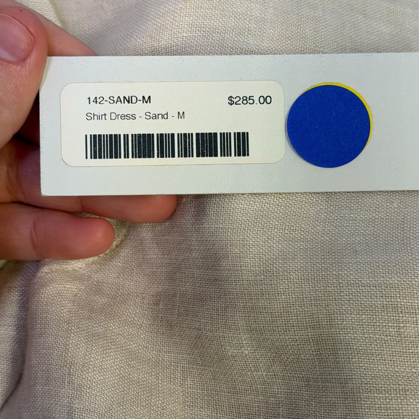 Studio 412 Linen Button-Up Dress Tan M