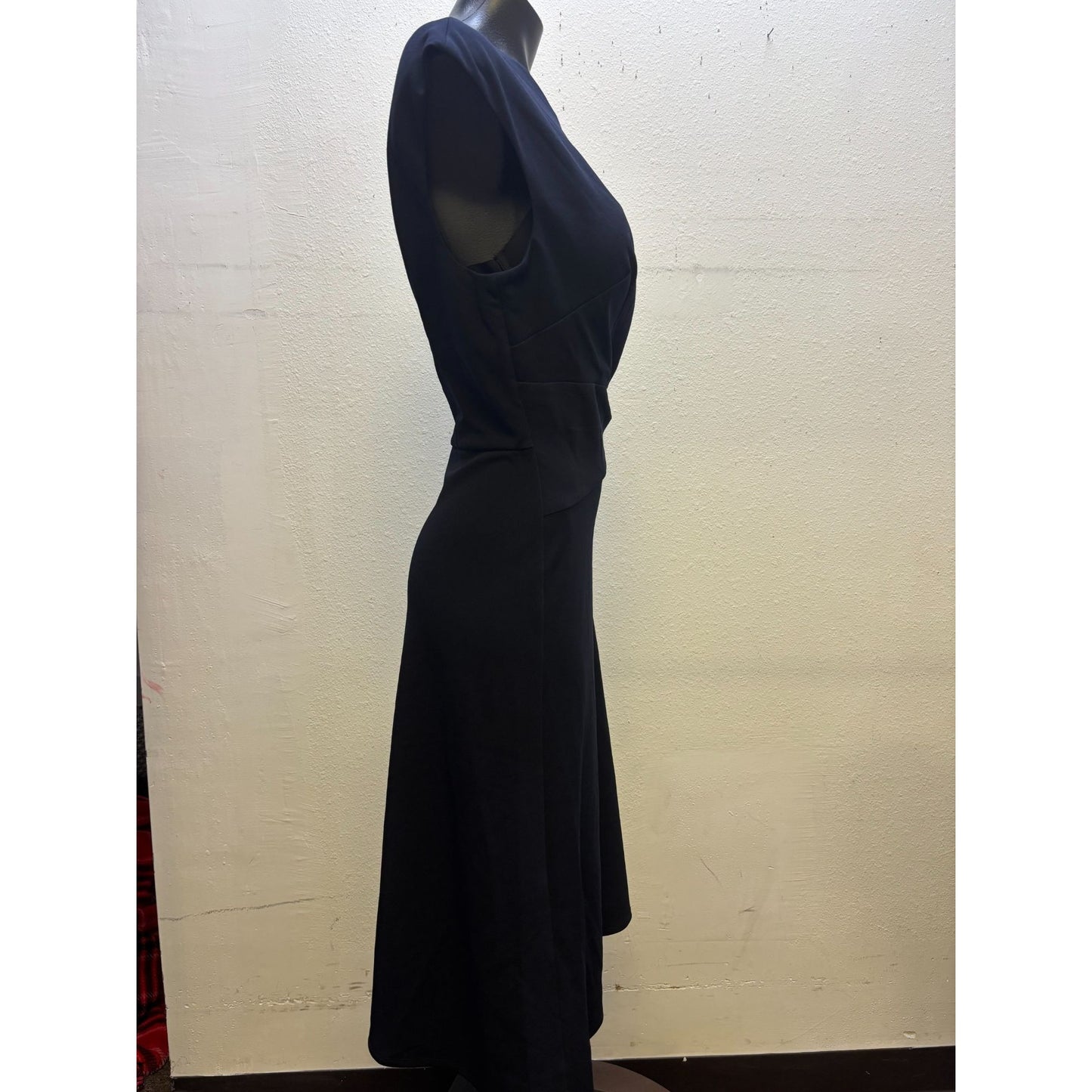 London Times Navy Cap Sleeve Dress Size 12
