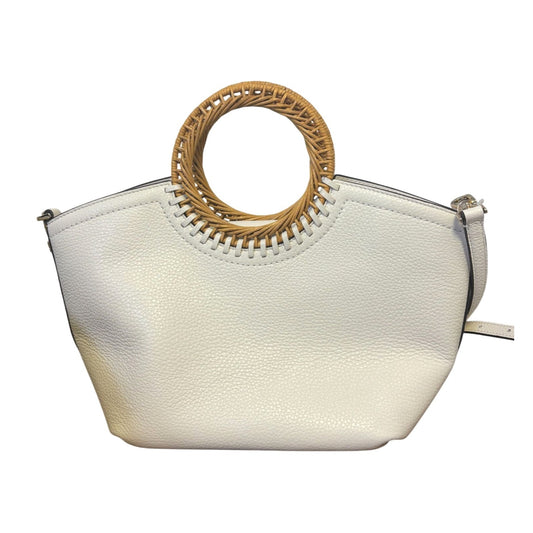 Kate Spade Rattan Handle White Leather Handbag