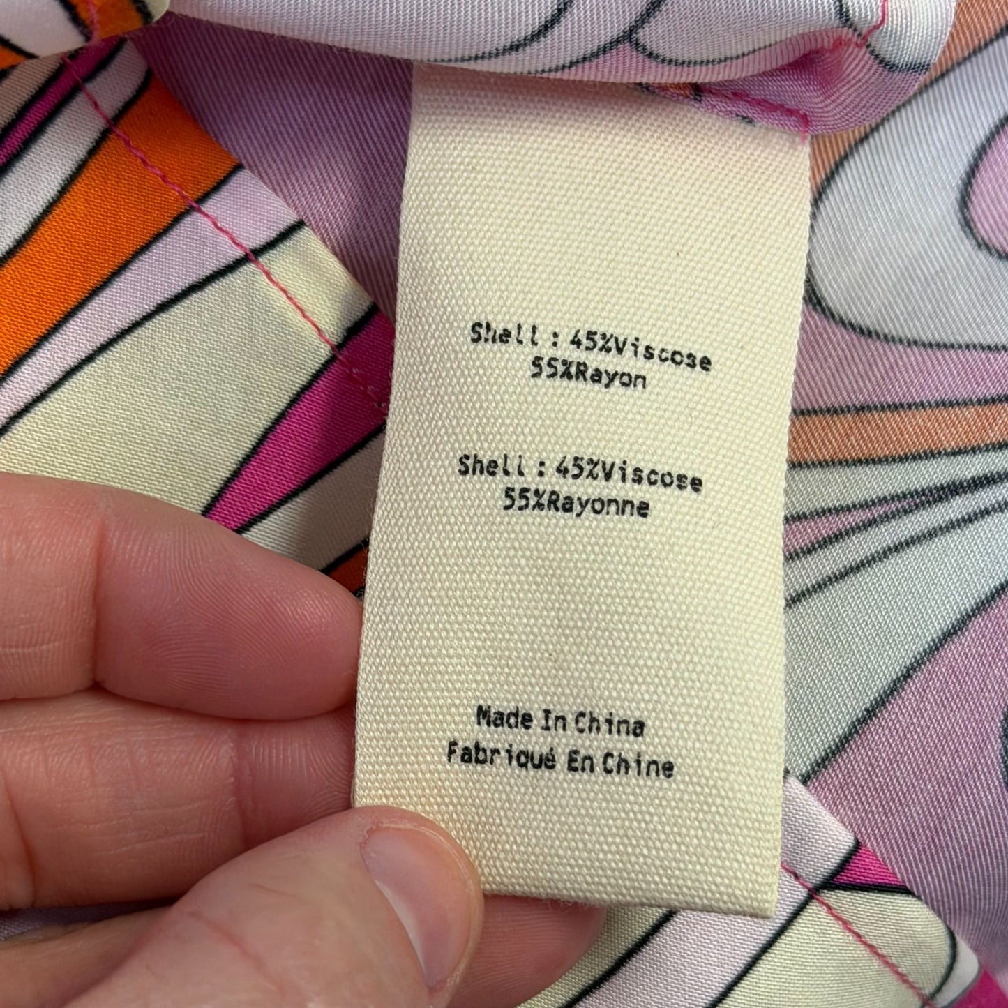 L'agence Pink Multi Swirl Print Sleeveless Blouse XS