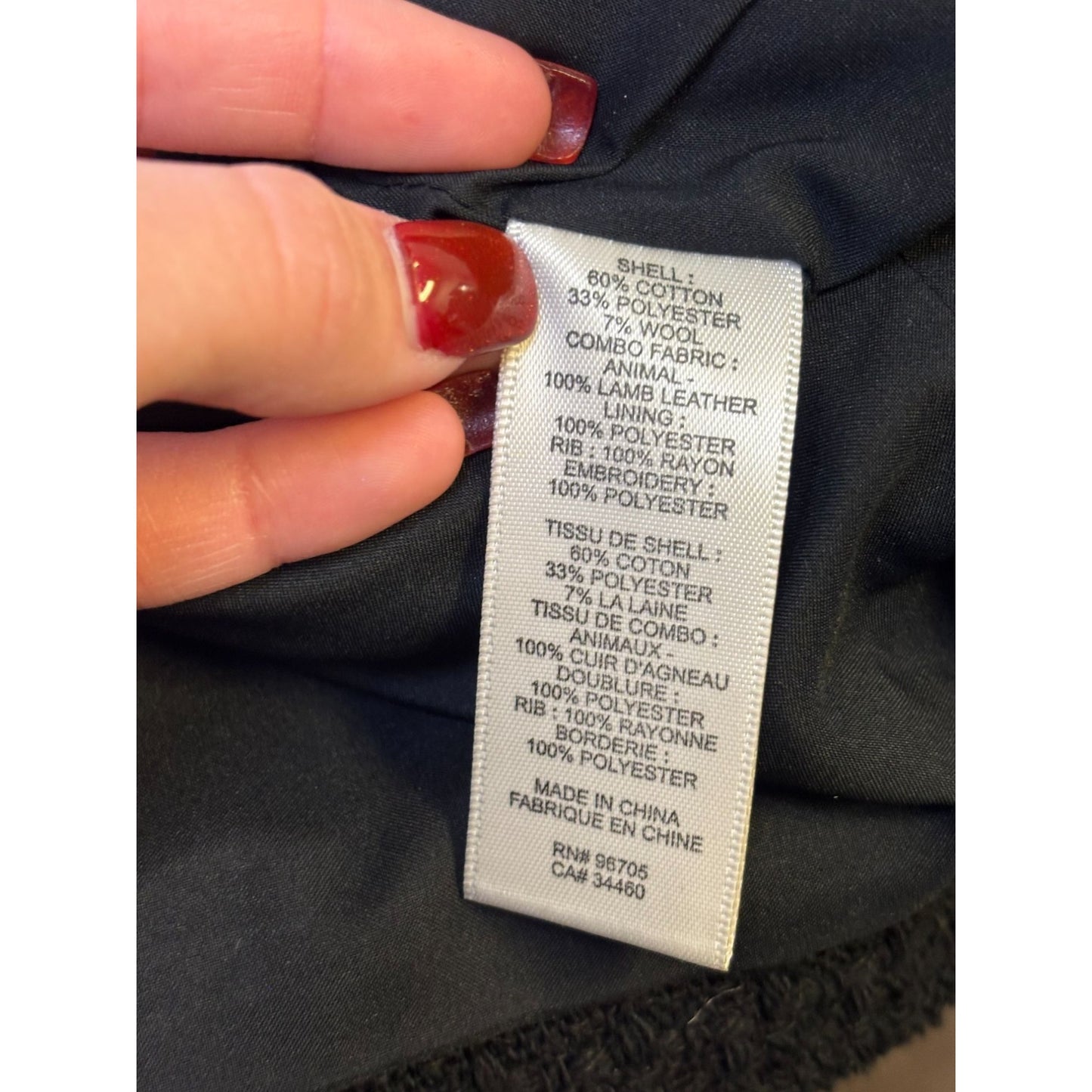 Rebecca Taylor Black & Silver Tweed Jacket W/ Fringe Detail Size 8