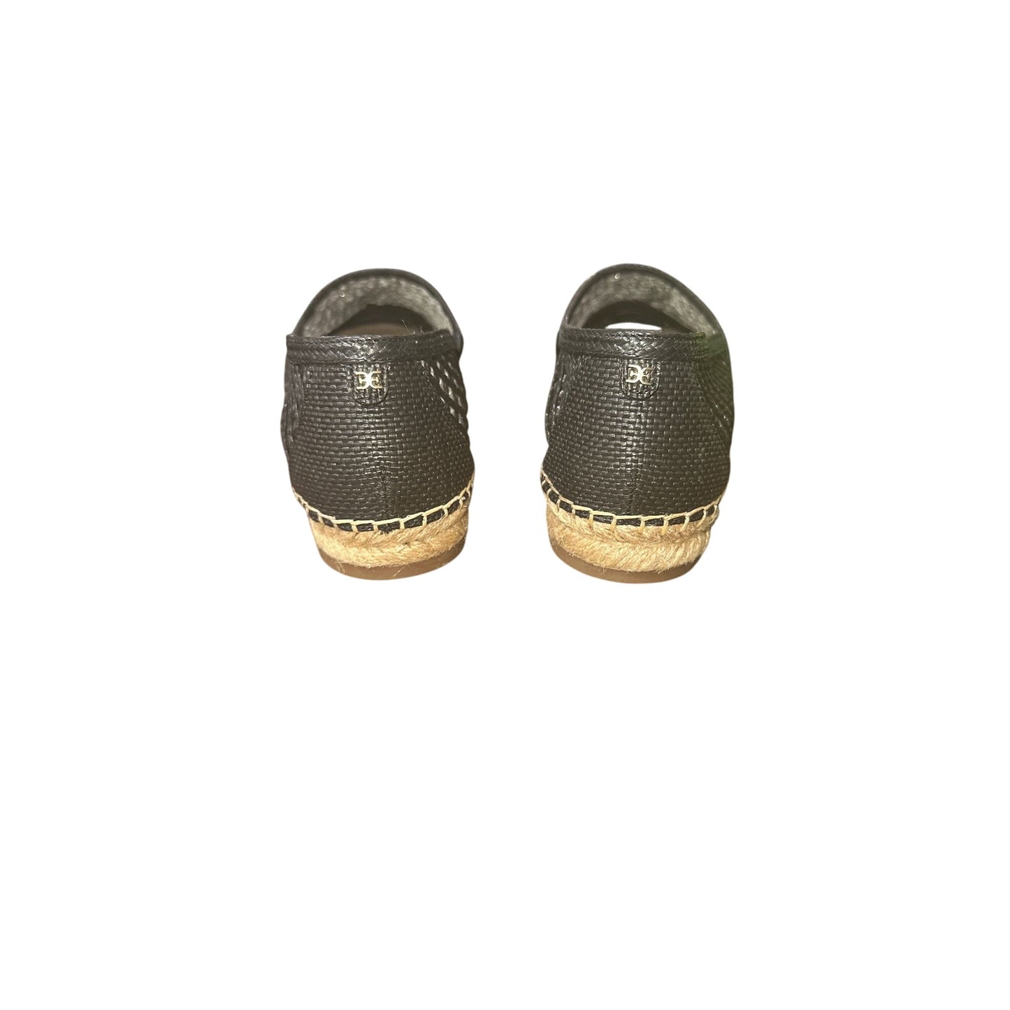 Sam Edelman Black Mesh Slip-On Espadrilles w/Embellished Gold-Tone Accent Size 7.5