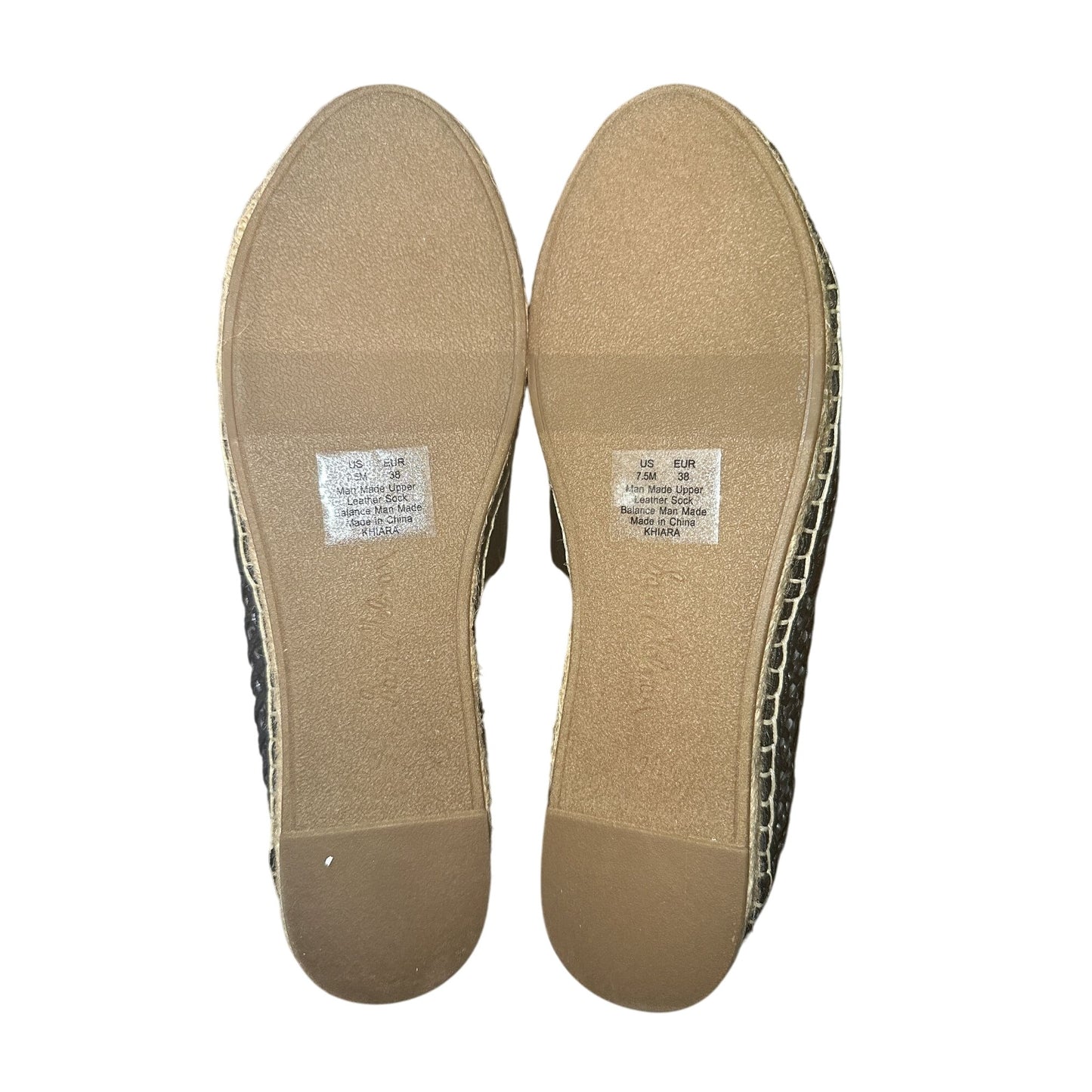 Sam Edelman Black Mesh Slip-On Espadrilles w/Embellished Gold-Tone Accent Size 7.5