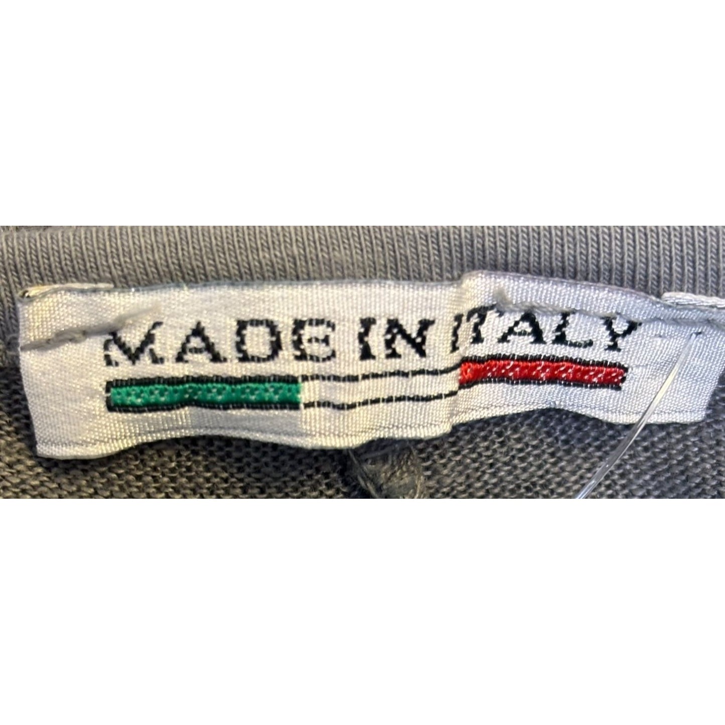 Linen Tunic Dress Hi-Low Style Grey Made In Italy Size L