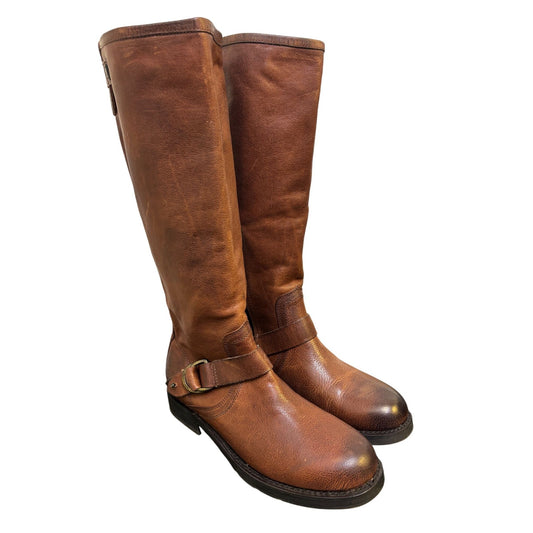 Olukai Brown Tall Leather Riding Boots Size 8