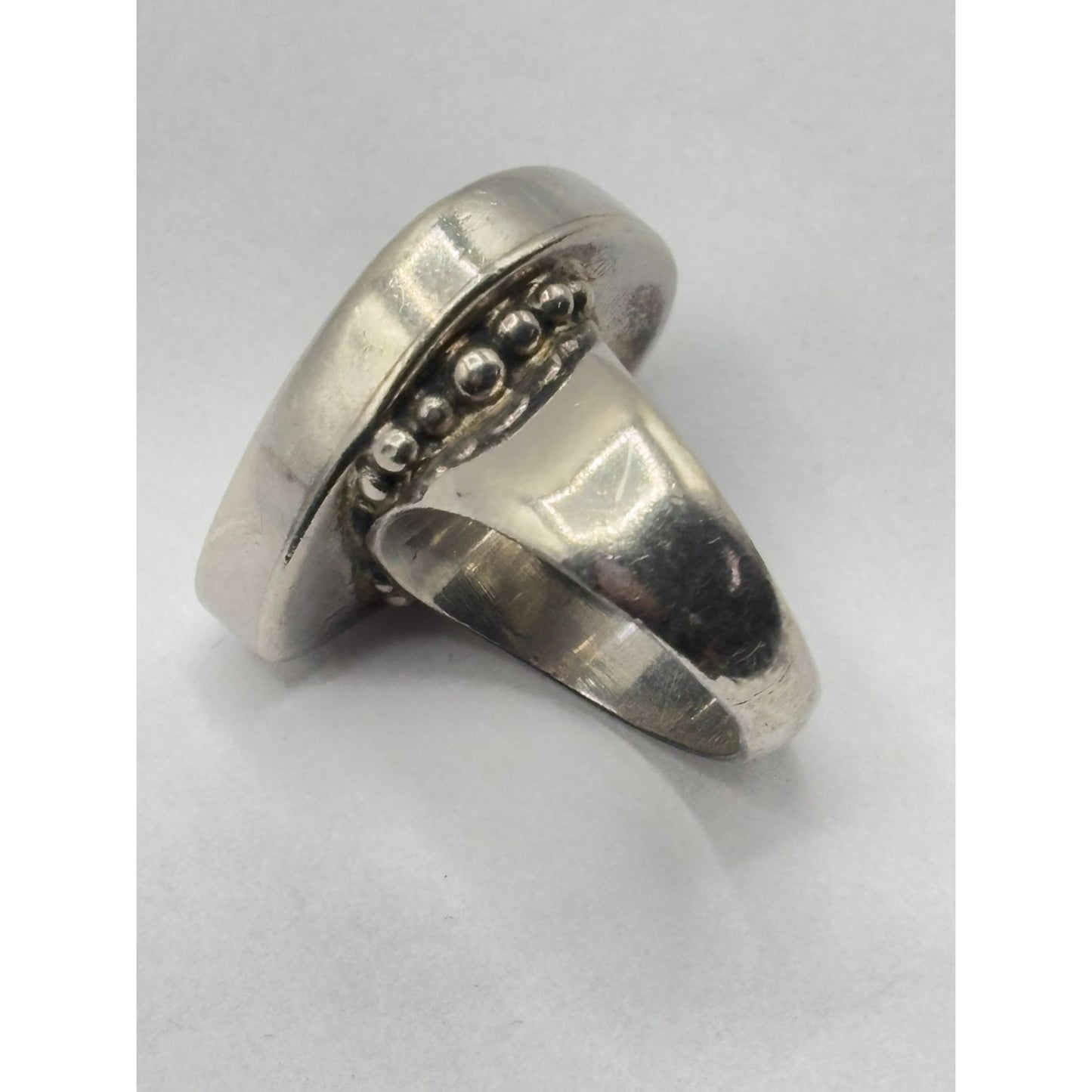 Sterling Silver .925 Tear Drop Turquoise Ring Size 7