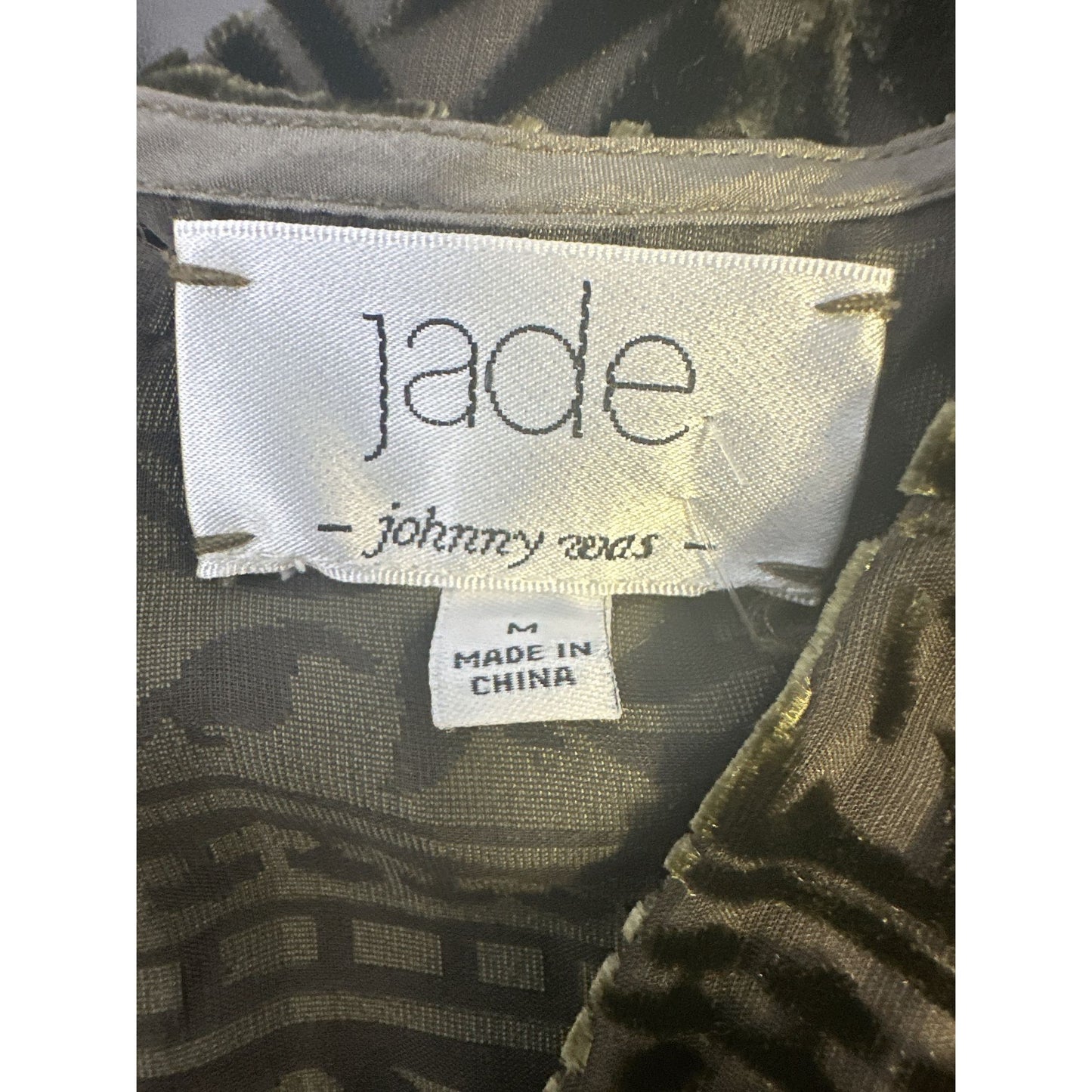 Jade By JW Vintage Bohemian Velvet Cardigan w/Tassels & Floral Pattern Size L
