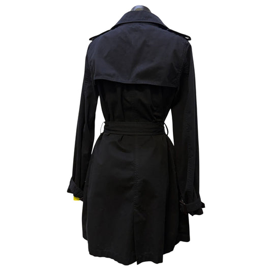JWLA Black Double Breasted Trench Coat With Belted Waist S