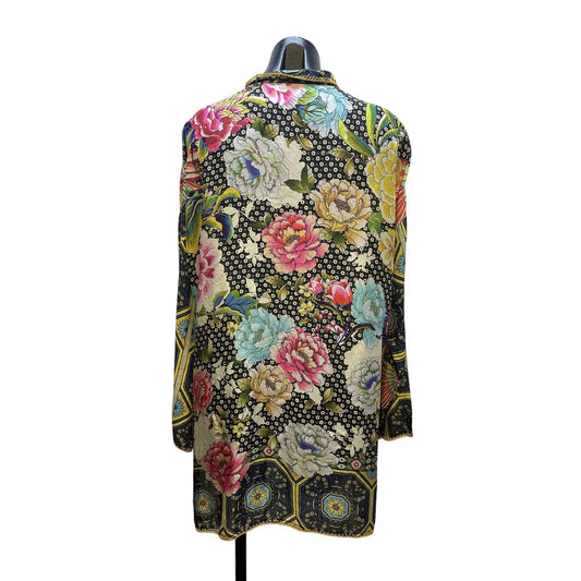 Johnny Was Silk Floral Print Tunic/Blouse