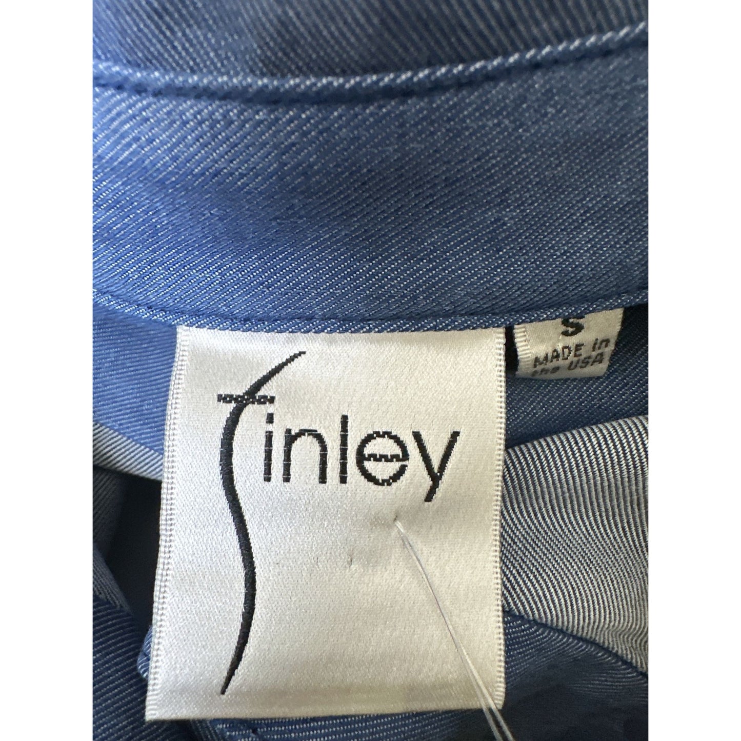 Finley Button-Down Chambray Dress w/Tiered Hem Size S