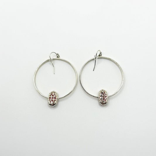 Kendra Scott Gold-Tone Hoop Earrings With Pink Stone Accent