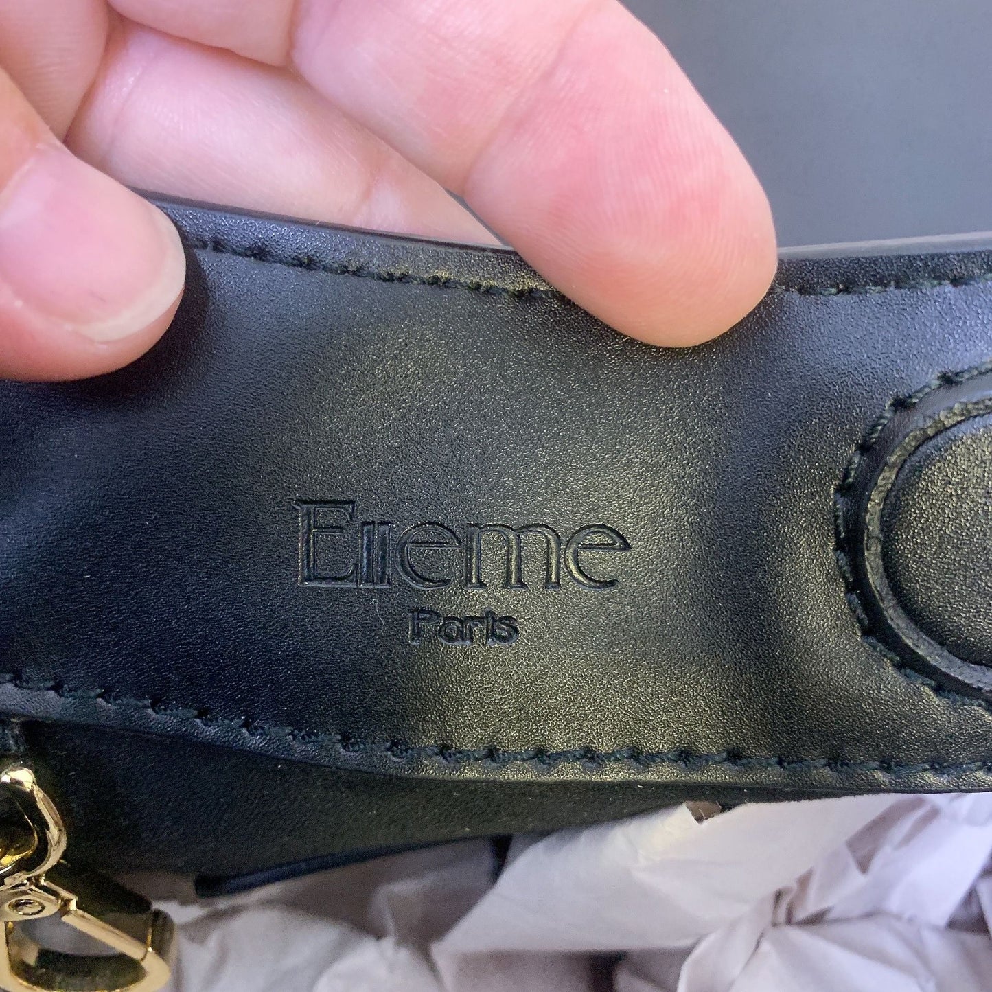 Elleme Paris Black Vosages Leather Handbag
