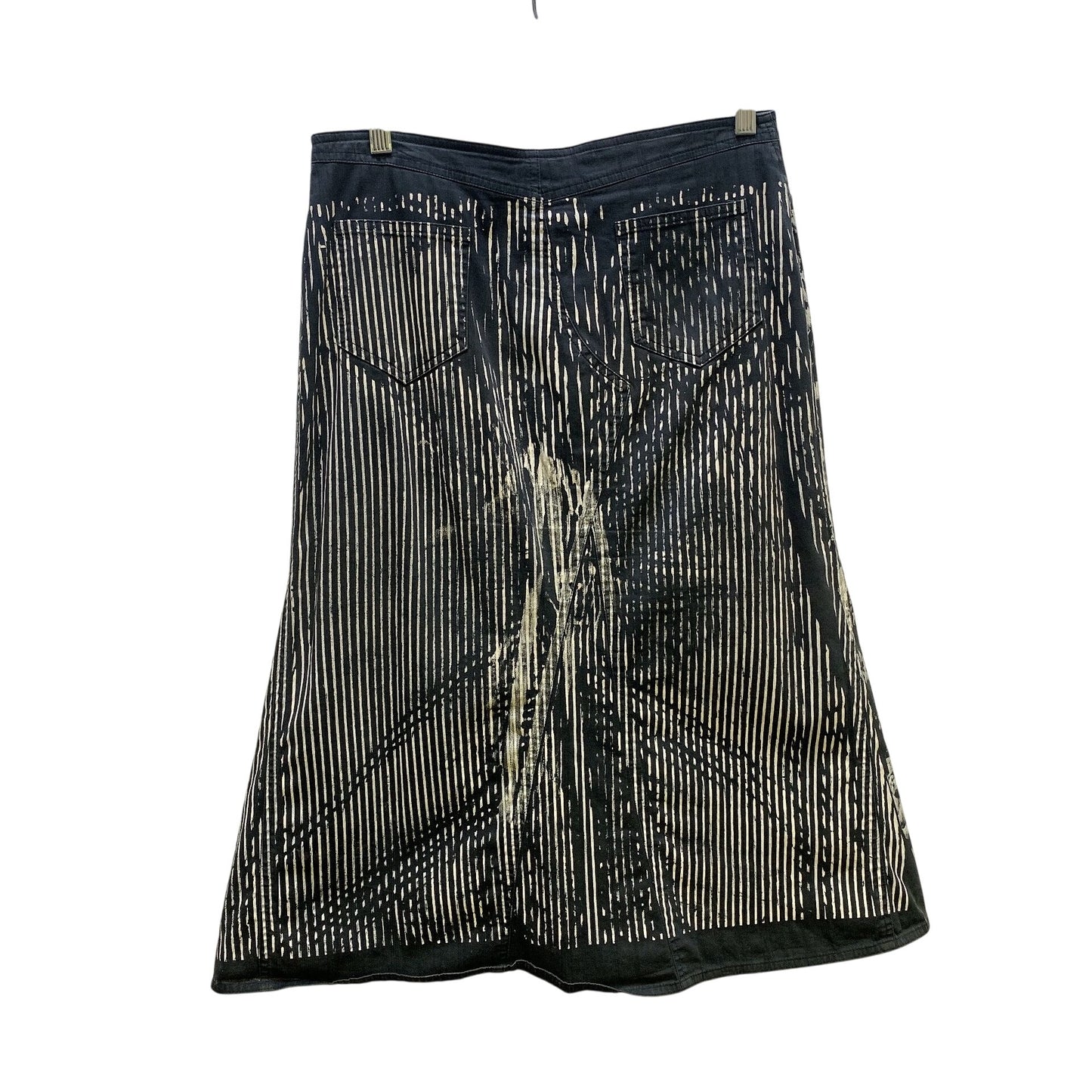 Isabel De Pedro Mr. Cat Black & White Graphic Skirt With Pockets 12