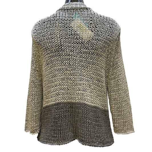 NWT Eileen Fisher Open Twist Moon Straight Cardigan Gray L