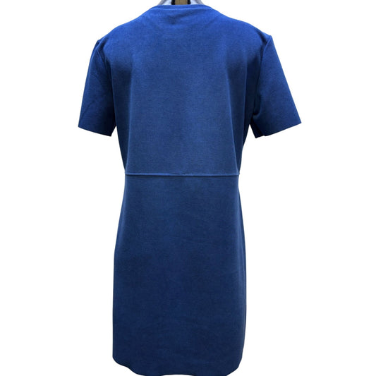 Zara Short Sleeve Shift Dress Blue Size M