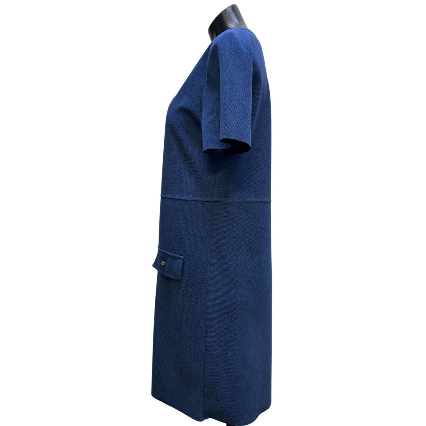 Zara Short Sleeve Shift Dress Blue Size M