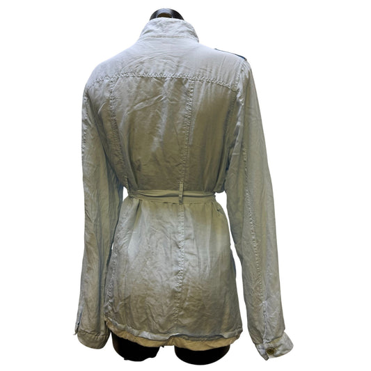 Pete & Greta Silk Belted Jacket Blue M