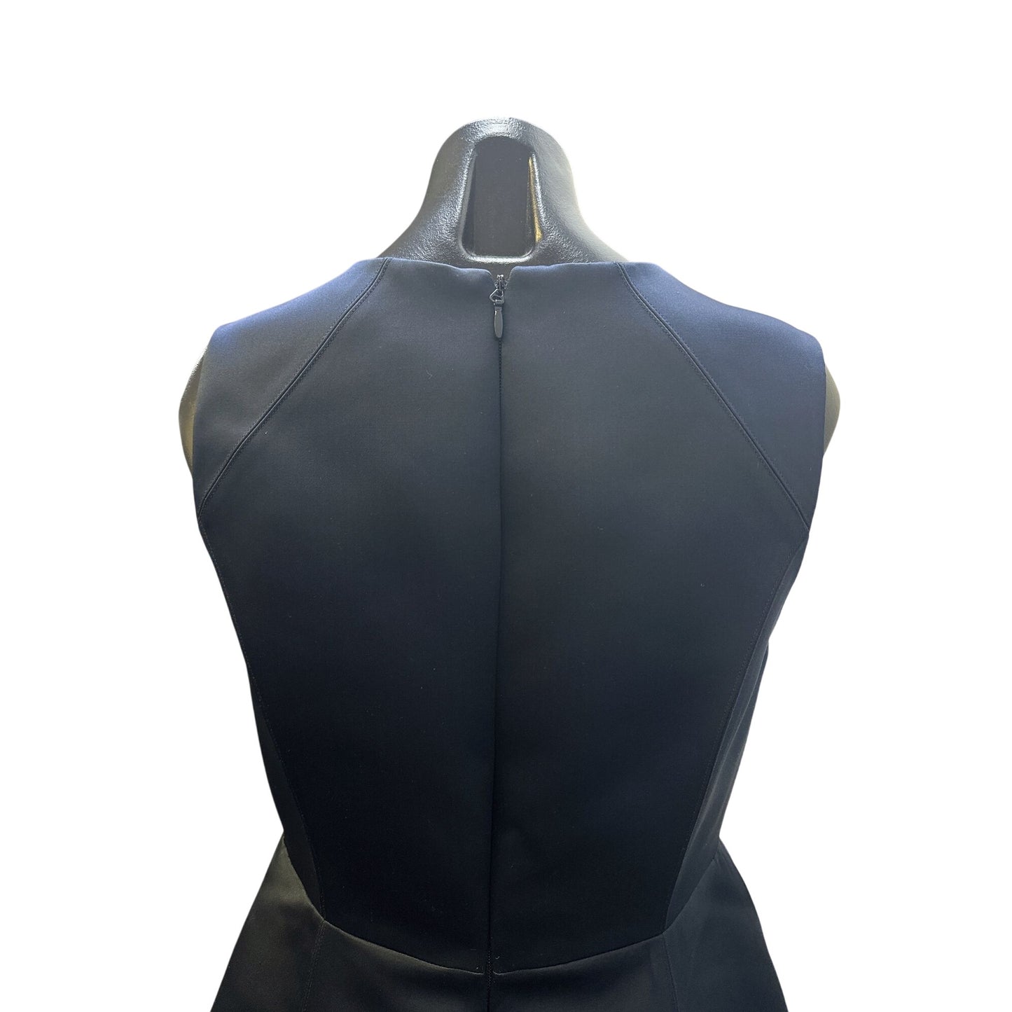 NWT Halston Heritage Navy Sleeveless w/Asymmetrical Neckline Dress Size 10