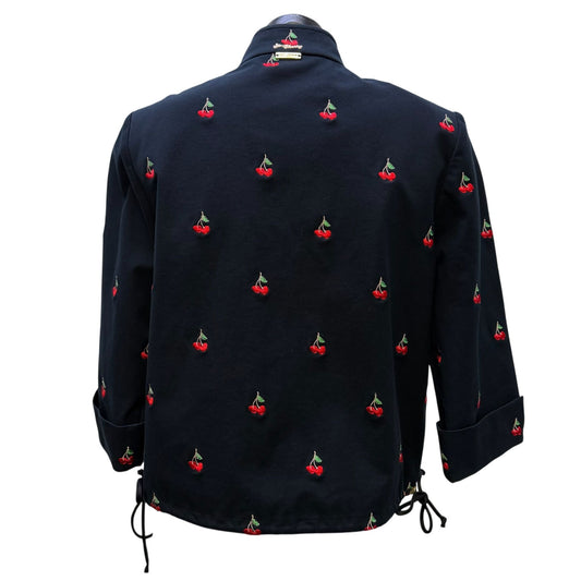 St John Sport Cherry Black Jacket & Pants Set 2p size S/2