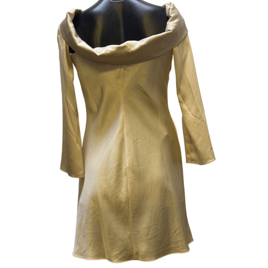 Reformation Off-Shoulder Champagne Dress M