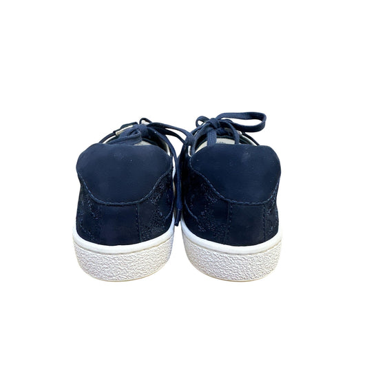 Johnny Was Navy Bianca Floral Embroidered Sneakers Size 8