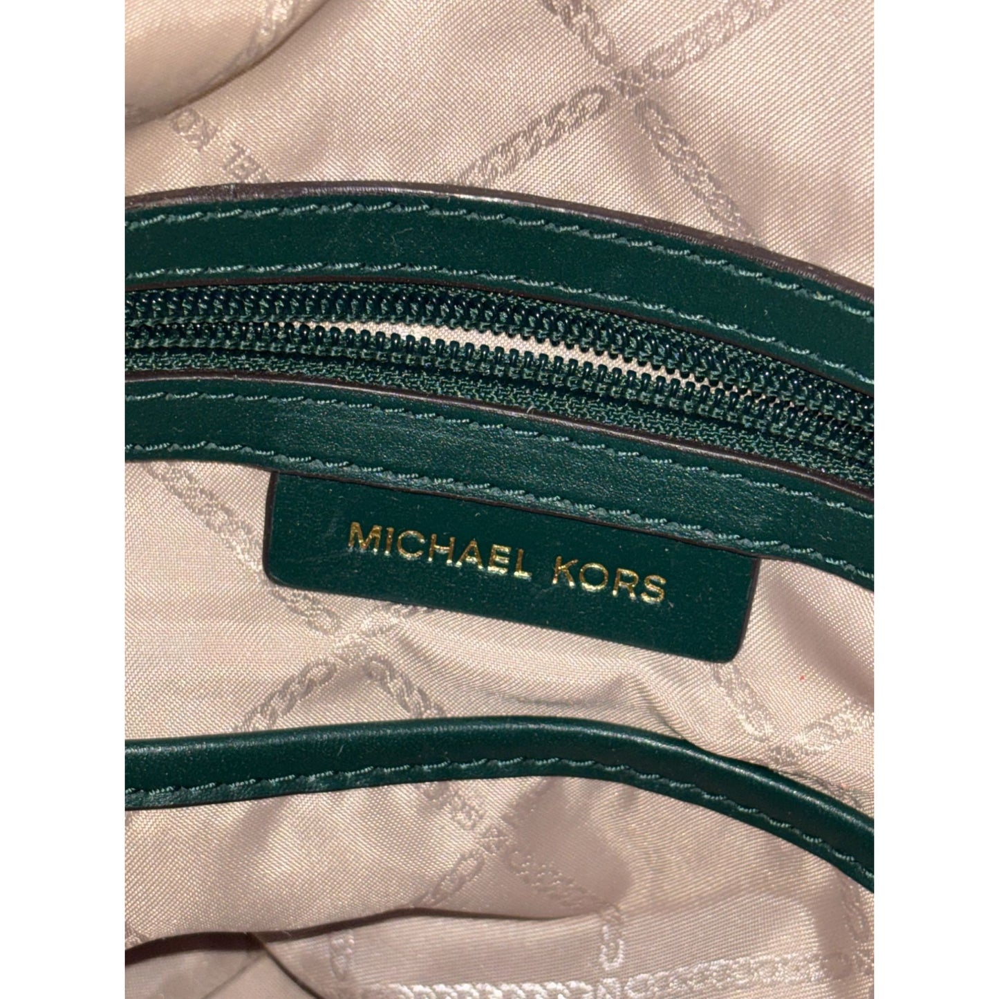 Michael Kors Green Leather Shoulder Bag