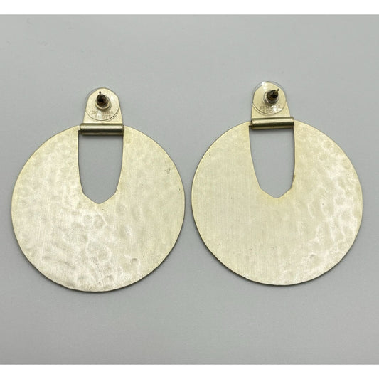 Kendra Scott Hammered Gold-Tone Statement Hoop Earrings