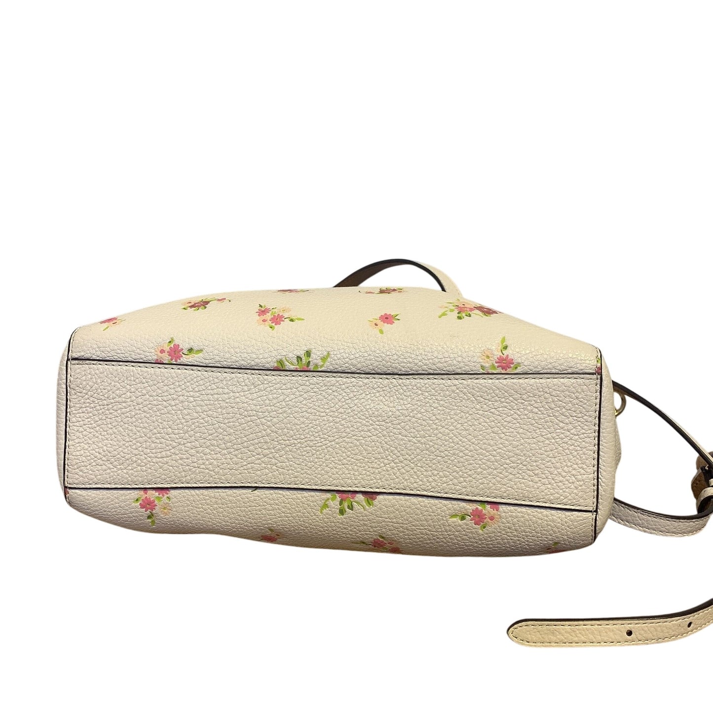 Coach Floral Print Handbag With Adjustable Strap & Gold Hardware