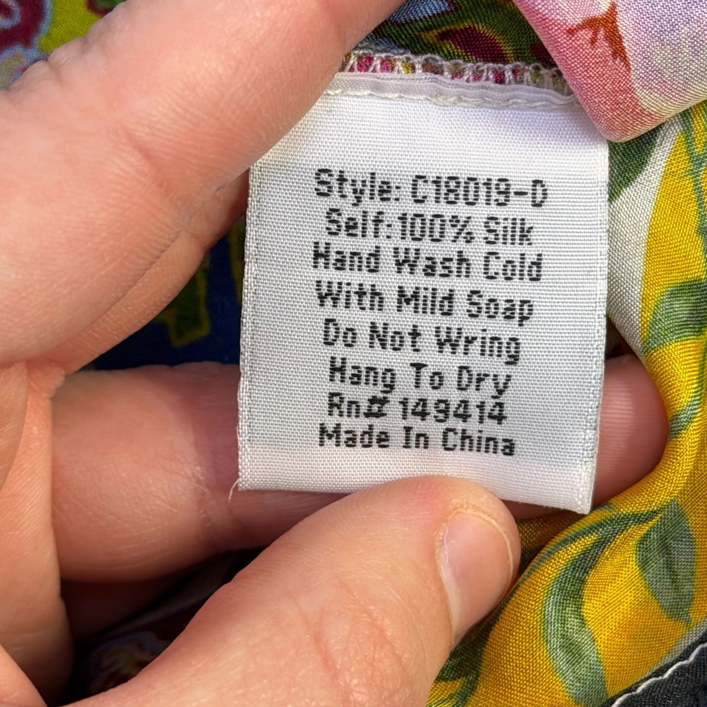 Johnny Was Floral Boho Tunic Top Multicolor Lightweight & Airy S