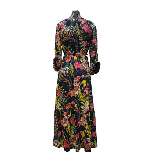 Soft Surroundings Floral Maxi Dress Navy M