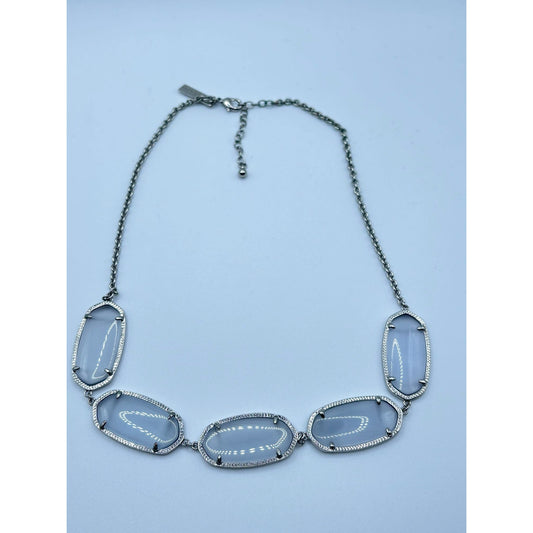 Kendra Scott Gray Stone & Silver Metal Necklace