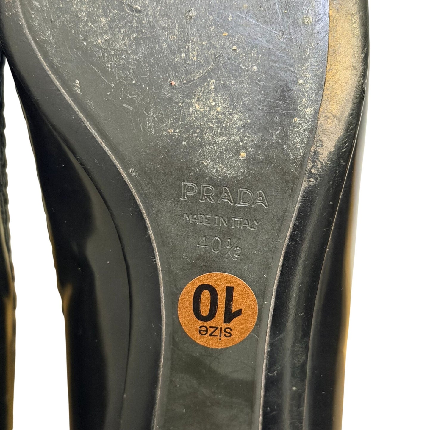Prada Black Pointed Toe Flats Size 40.5 /10