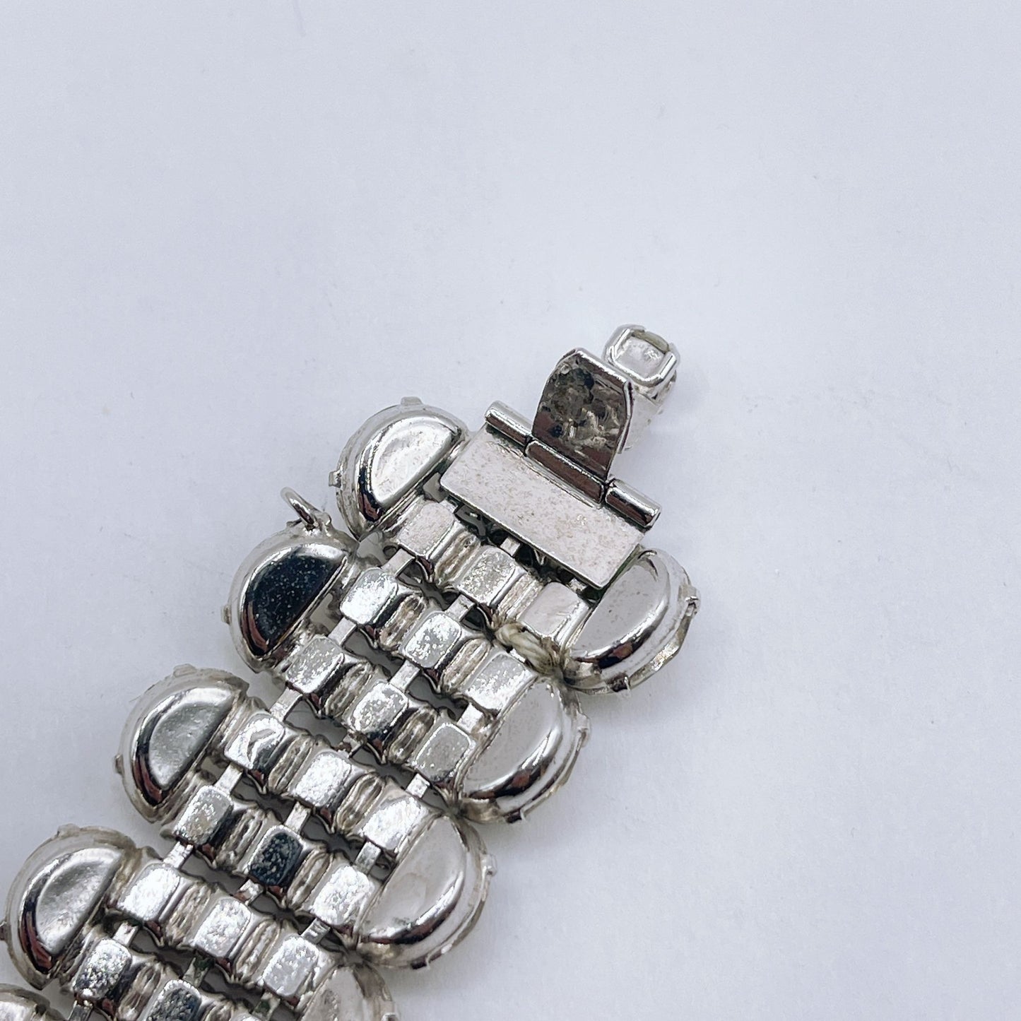 Vintage Kramer Of New York Rhinestone & Silver-Tone Bracelet