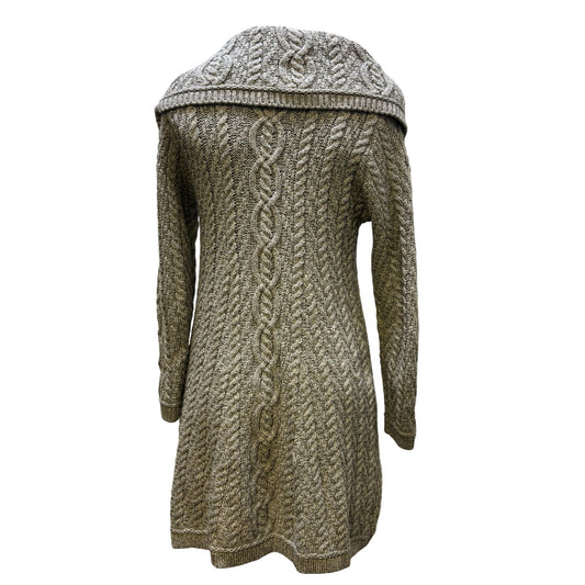 Blarney Woolen Mills Cable Knit Cardigan Sweater Gray S