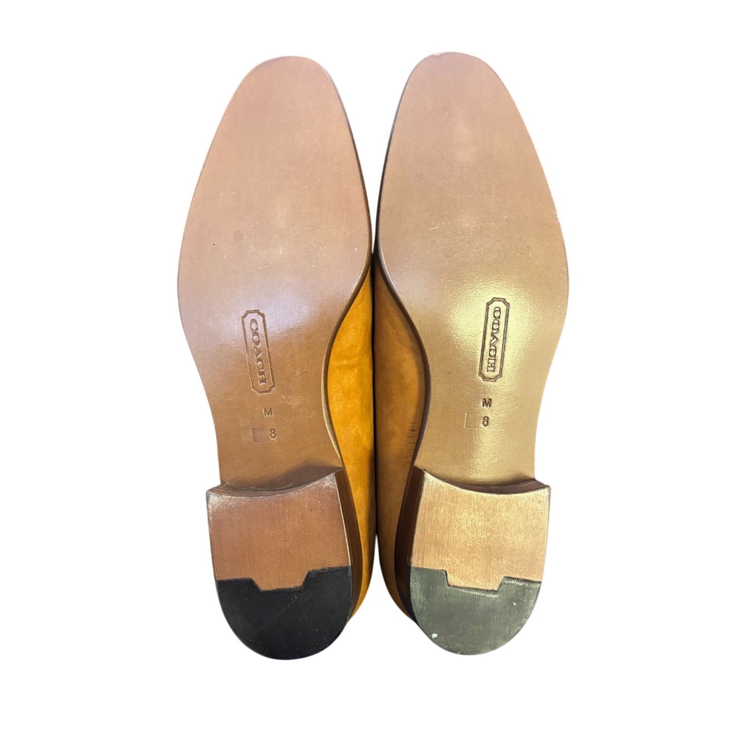 Coach Brown Suede Loafers Size 8 Made In Italy