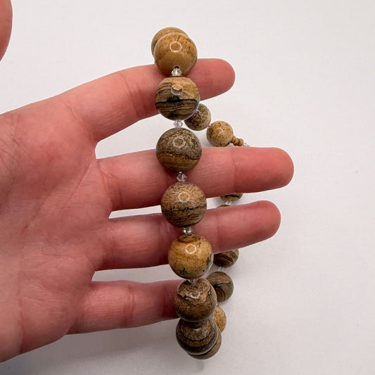 925 Silver Natural Picture Jasper Necklace