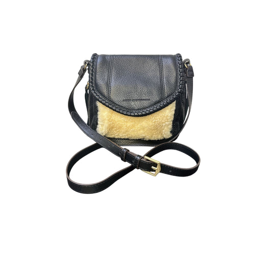 Aimee Kestenberg Black Leather & Wool Crossbody Bag