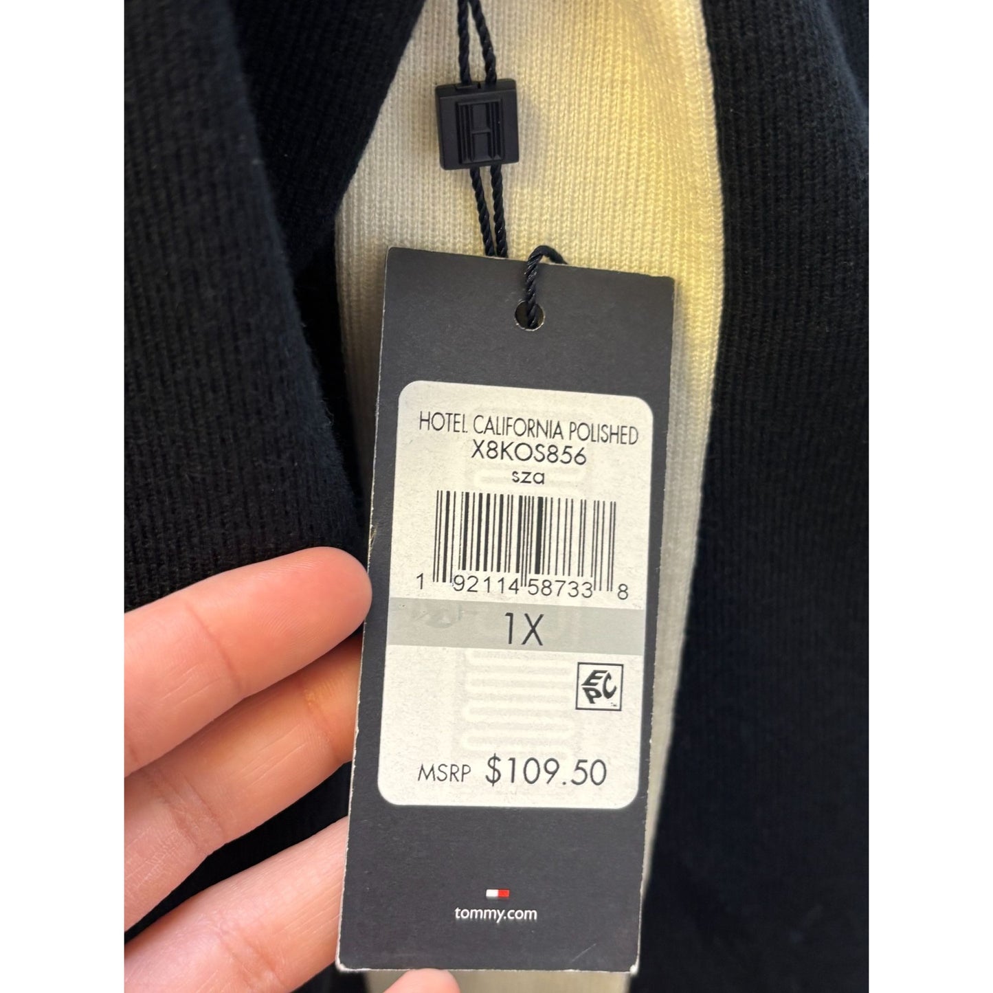 NWT Tommy Hilfiger Navy & Cream Wide Collar Dress XL