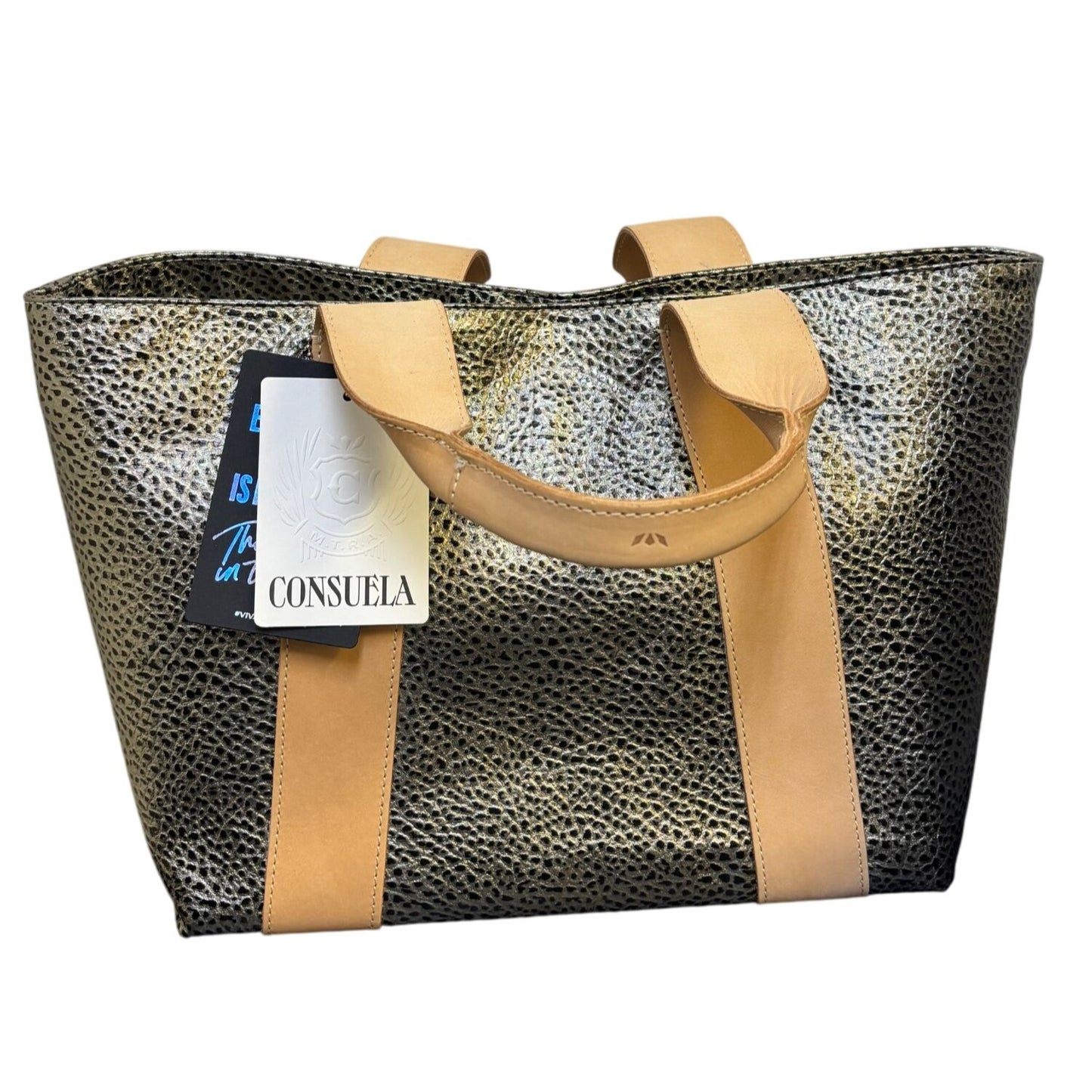 NWT Consuela Large Gold Tote Bag