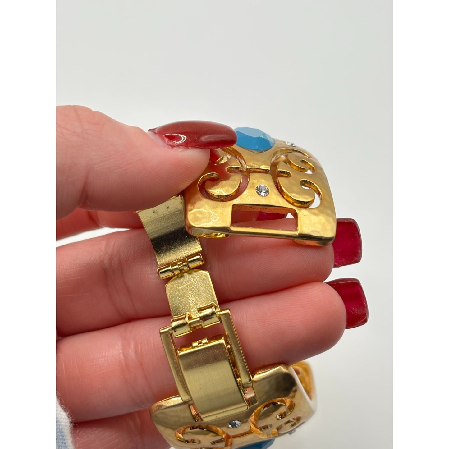 Brighton Versailles Jupiter Gold-Tone Bracelet With Blue Stones & Crystal Accents