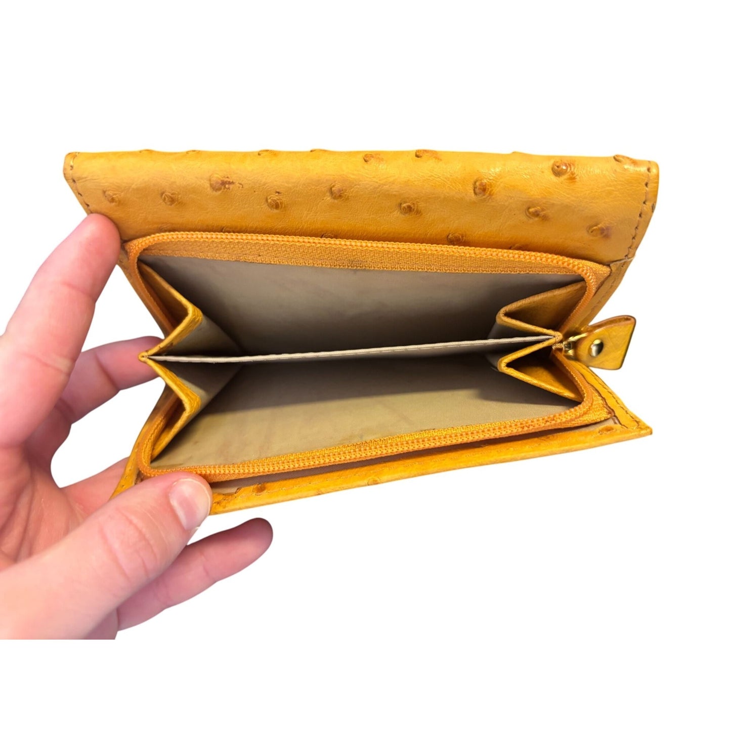 BMOF Genuine Ostrich Buttercup Wallet Australia