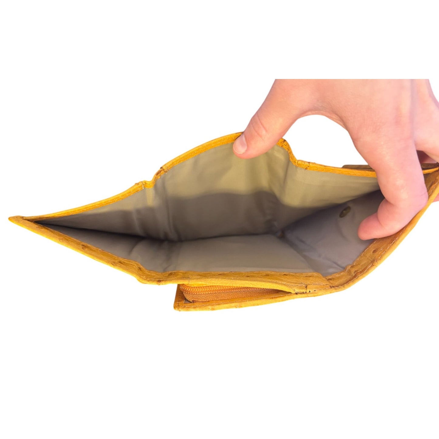 BMOF Genuine Ostrich Buttercup Wallet Australia