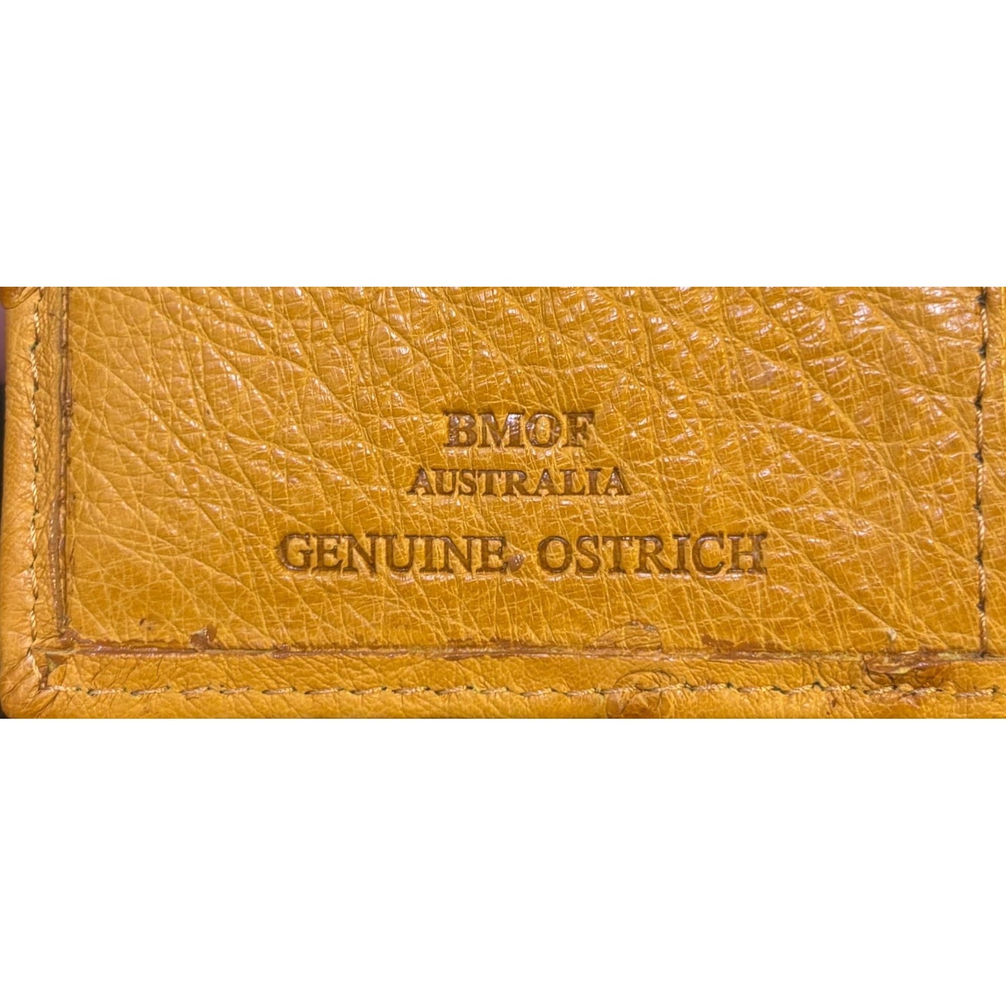 BMOF Genuine Ostrich Buttercup Wallet Australia