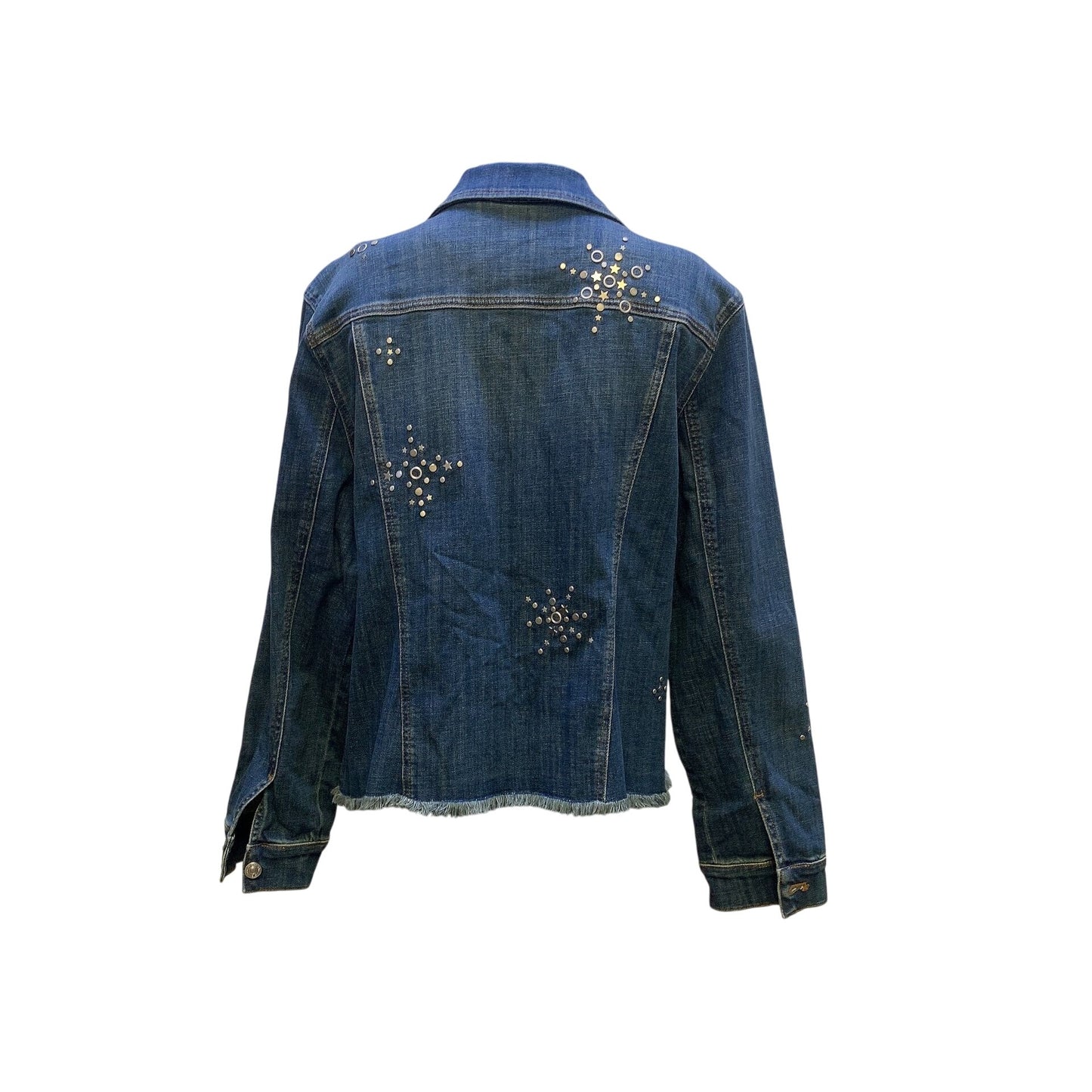 NWT Chicos Denim Jacket w/Rhinestone Embellishments Size 3/XL