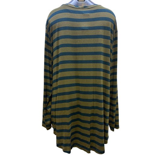 Alembika Striped Long Sleeve Tunic Top With Pocket