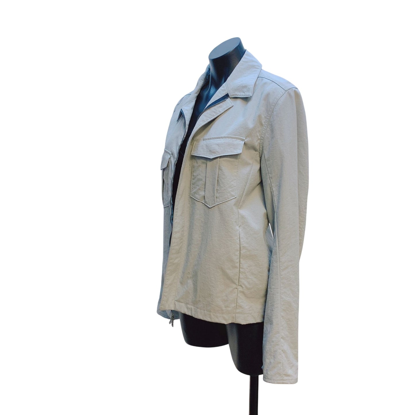 Rag & Bone Light Gray Jacket With Front Pockets & Zipper Closure M